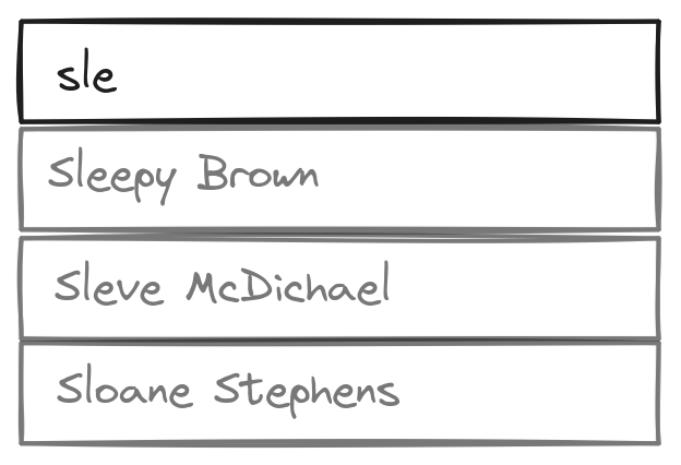 dropdown screenshot with three names, including Sleve McDichael